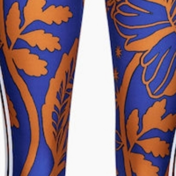 Adidas Farm Rio Leggins Yoga Work Out Capri White Blue Bronze NWT - Picture 6 of 6